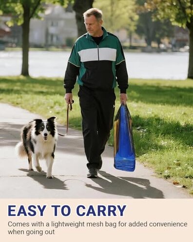 Lupar Dog Agility Course Backyard Set, Dog Agility Hurdle Cone Set with Height Adjustable Crossbar for Rehabilitation & Beginners, Dog Agility Equipment for Dog Obstacle Course - 18 Inch