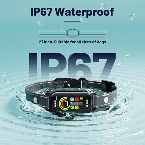 JEUJE Dog Bark Collar 2 Pack, Bark Collar for Large Medium Small Dogs 8-120lbs, AUTO Barking Collar, Bark Training Collar with 7-Level Sensitivity + 5 Safety Modes Humane Training System