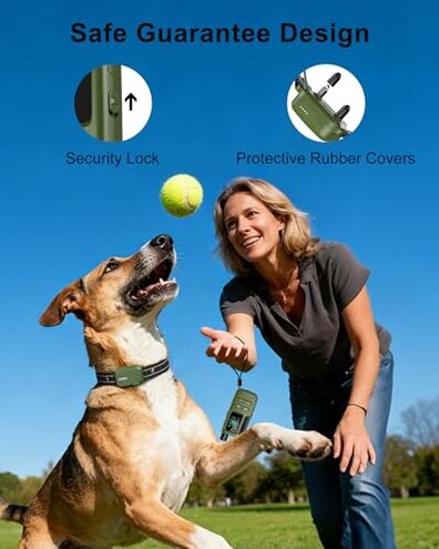 Jugbow Dog Shock Collar - 4500FT Dog Training Collar with Remote, IPX8 Waterproof Electric Dog Collar with 4 Training Modes, Security Lock, Rechargeable eCollar for 10-120lbs Small Medium Large Dogs