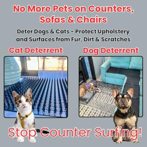 10 Pk: Scat Mats, Cat Repellent Mats, Keep Dogs Off Furniture, Scat Mat for Cats, Scat Mats for Dogs, Keep Cats Off Counter Tops, Scat Mat, Dog Repellent Mats, Keep Dogs Off Couch, Dog Deterrent Mat