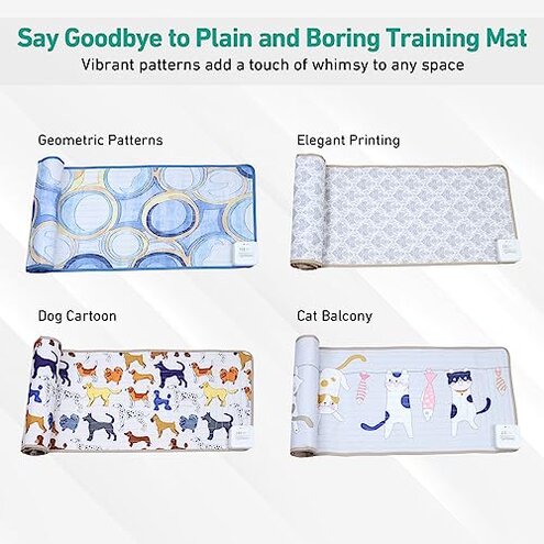 DOGNESS Rechargeable Pet Shock Mat, 31"x15" Safe Cat Repellent Mat Electronic Training Pads Keep Dogs and Cats Off Couch, Bed, Indoor Cat Deterrent Mat (Geometric Patterns)