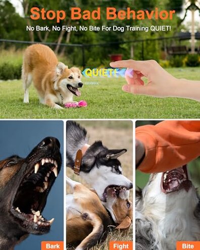 2025 Dog Training Bark Deterrent Device, Anti-Barking Device with HD Display and LED Flashlight for Dogs, Stop Bad Behavior Without Yelling or Swatting, Ultrasonic Stopper Alternative to Shock Collar