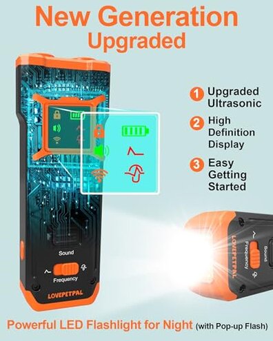 2025 Dog Training Bark Deterrent Device, Anti-Barking Device with HD Display and LED Flashlight for Dogs, Stop Bad Behavior Without Yelling or Swatting, Ultrasonic Stopper Alternative to Shock Collar