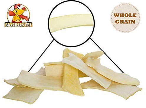 Brazilian Pet Premium Thick Cut Chips, Wholegrain Rawhide (Last Much Longer Than Traditional Chips). 100% Natural. Great Behavioral Dog Chew Treat Solution. No Preservatives. (5 Pounds)