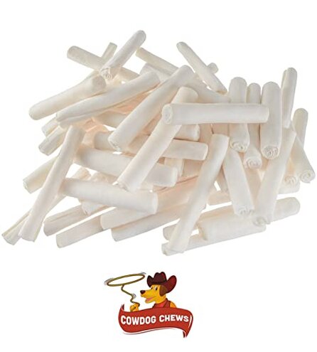 Cowdog Chews 5-6 Inches Rawhide Retriever Roll - Chewing Dog Treat, 100% Natural - Natural Grass Fed Livestock Sourced (50 Pack)