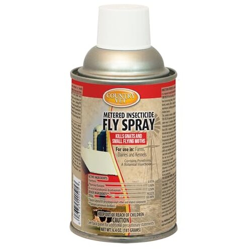 Country Vet Metered Insecticide Fly Spray - 6.4 oz (Case of 12) - 342050CVA - Kills GNATS and Small Flying Moths