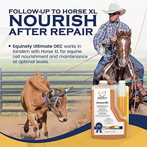 Ultimate OEC Horse Supplement &ndash; Omega 3, Vitamin E, Flaxseed Oil for Horses &ndash; Coat Defense, Joint & Hoof Support &ndash; Vet-Approved Equine Oil for Healthy Weight, Muscle & Recovery