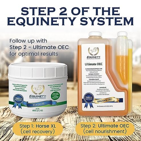 Ultimate OEC Horse Supplement &ndash; Omega 3, Vitamin E, Flaxseed Oil for Horses &ndash; Coat Defense, Joint & Hoof Support &ndash; Vet-Approved Equine Oil for Healthy Weight, Muscle & Recovery