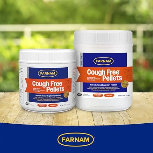 Farnam Cough Free Pellets Respiratory Health Supplement for Horses, Provides Respiratory Support for Horses with Seasonal Allergies or Stable Cough, 2.5 lb., 70 Day Supply