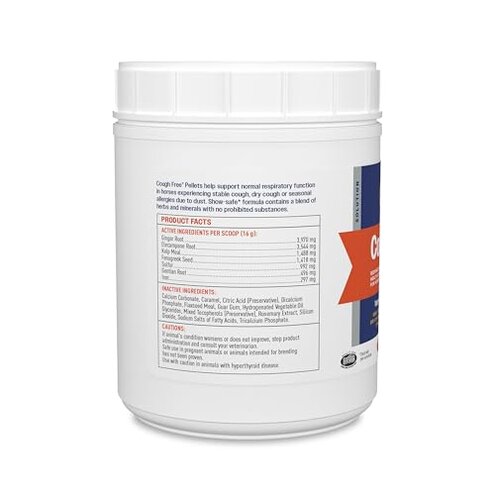 Farnam Cough Free Pellets Respiratory Health Supplement for Horses, Provides Respiratory Support for Horses with Seasonal Allergies or Stable Cough, 2.5 lb., 70 Day Supply