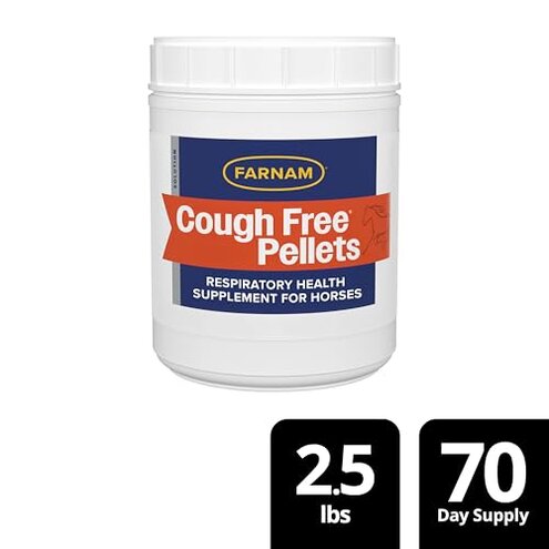 Farnam Cough Free Pellets Respiratory Health Supplement for Horses, Provides Respiratory Support for Horses with Seasonal Allergies or Stable Cough, 2.5 lb., 70 Day Supply