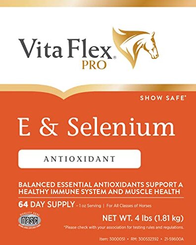 Vita Flex Pro E and Horse Selenium Supplement, Balanced Essential Antioxidants, 4 Pound, 64-Day Supply