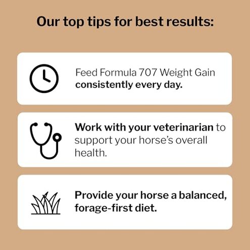 Formula 707 Weight Gain Crumble Equine Supplement, 7 lb Bag &ndash; Palatable, Calorie-Rich Nutritional Support for Hard-to-Keep and Senior Horses