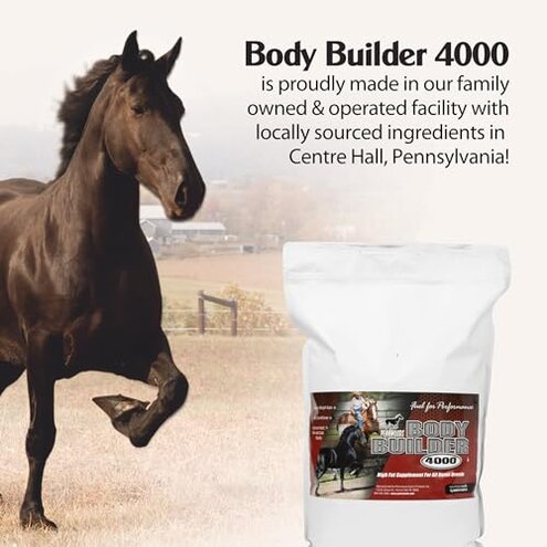 Pennwoods Body Builder 4000, Horse Weight Gain Supplement, High Fat and Energy Horse Weight Builder with Body Conditioning Horse Vitamins, Improves Hoof Quality - 25 LB Bag