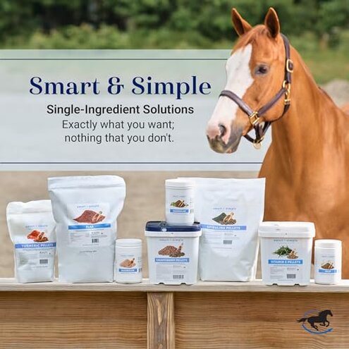 SmartEquine Smart & Simple 99% Fat | Horse Weight Gain Supplement Supports Ideal Body Condition in Horses | Easy to Use & Tasty High Fat Supplement Powder | 112 Servings | 14 lb Bag