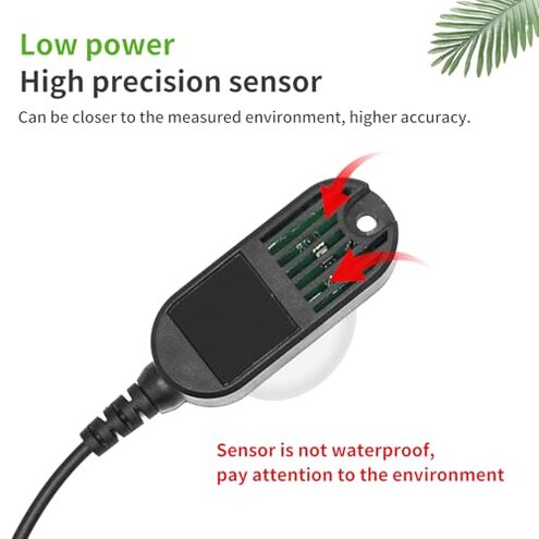 DAOTAILI 2 PCS Reptile Fans with Thermo-hygrometer | Real-Time Humidity Control Fan Dehumidifier for Enclosures, Aquariums & Terrariums