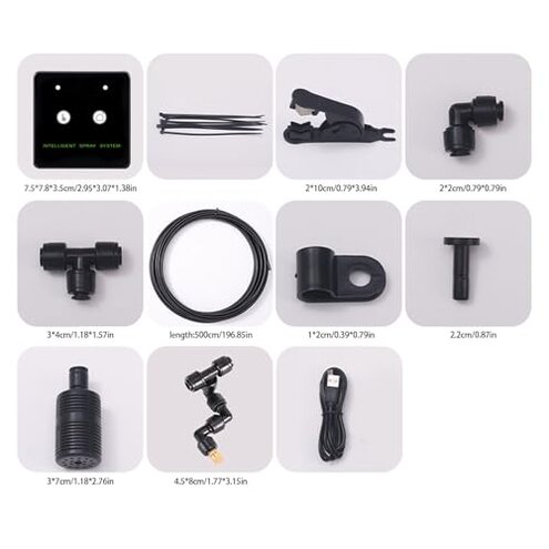 Automatic Reptiles Misting Device With Intelligent Controlled Humidifier Adjustable Copper Nozzles For Terrariums Plant Care