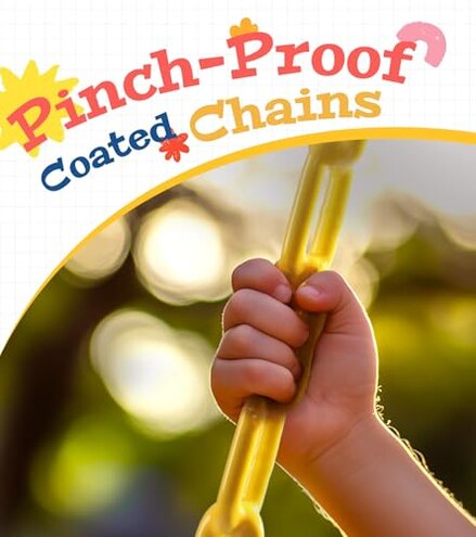 High Back Full Bucket, Toddler Swing with Coated Chains & Triangle Dip Pinch Protection for Safety, Baby Swing Outdoor with Locking Buckles, Toddler Bucket Swing for Backyard, Playground, Green