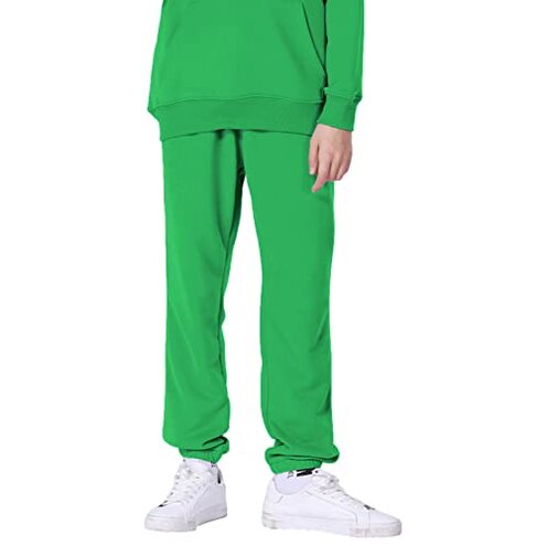amropi Boy's Hooded Tracksuit Pullover Sweatshirt Jogging Pants Set 2 Pieces Sweatsuit Green, 11-12 Years