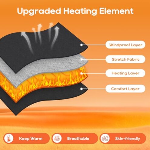 Heated Socks for Men Women, 8000mAh Rechargeable Battery Electric Heating Socks with APP Control Washable Winter Warm Socks for Foot Warmer Outdoor Fishing Hunting Ski Cycling Hiking Camping (Large)