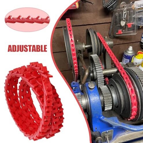 5FT Power Twist V Belt 1/2-Inch x 5 Feet A Type, Adjustable Link Drive V-Belt Perfect for Wood Lathes, Table Saws, Bandsaws,Benchtop Drill Press and Agricultural Machinery Repairs