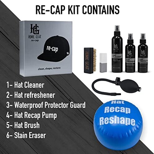 Homiegear Re Cap Cleaning Kit - Hat Care for New Era Cap for Cleaning Refreshment Reshape - Used for All Types of Cap & Hat