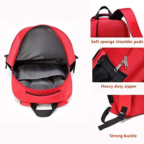 Camoredy First Aid Bag Empty Red Emergency Medical Bag First Responder Trauma Multi-Pocket Traveling Field Trips Camping Essentials (Red, 1 Piece)