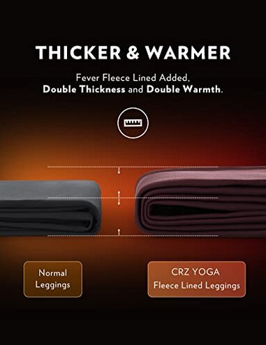 CRZ YOGA Womens Fleece Lined Leggings 28'' - Thermal Winter Warm Full Length Pants Casual Lounge Yoga Workout Navy Small