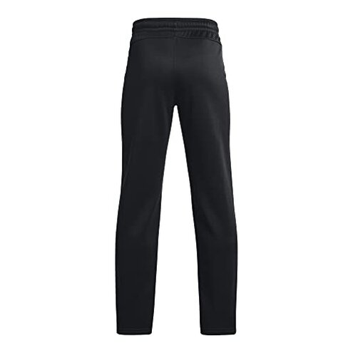 Under Armour Boys ArmourFleece Straight Leg Pant, (001) Black / / Black, Youth Large