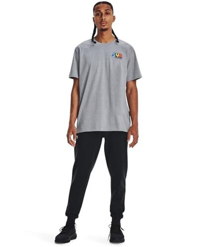 Under Armour Men's Rival Fleece Joggers, (001) Black / / White, Large