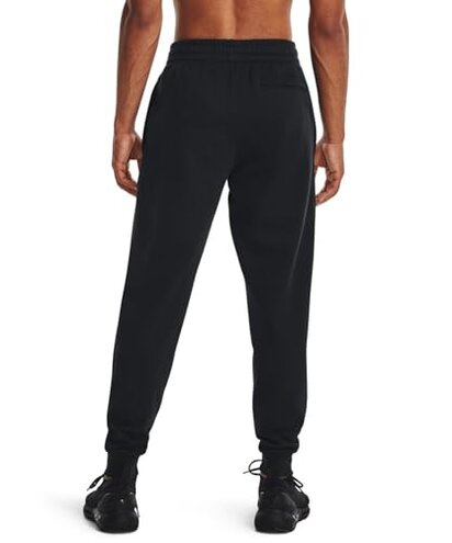Under Armour Men's Rival Fleece Joggers, (001) Black / / White, Large