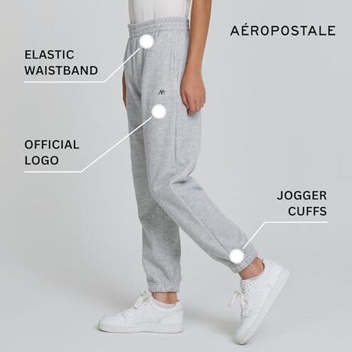 Aocku 3 Pack Boys Sweatpants Fleece Cotton Athletic Pants Boys Joggers with Zipper Pockets Kids Youth Workout Sweat Pants Size 5-16