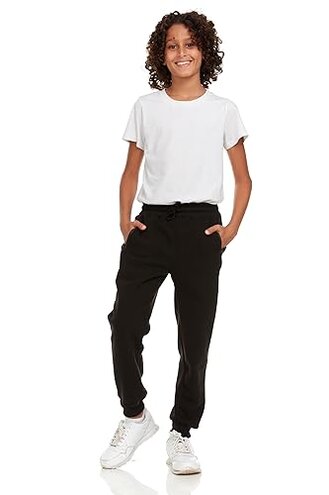 PURE CHAMP 3Pk Boys Sweatpants Fleece Athletic Workout Kids Clothes Boys Joggers with Zipper Pocket and Drawstring Size 4-20 (SET2 Size 6/7)