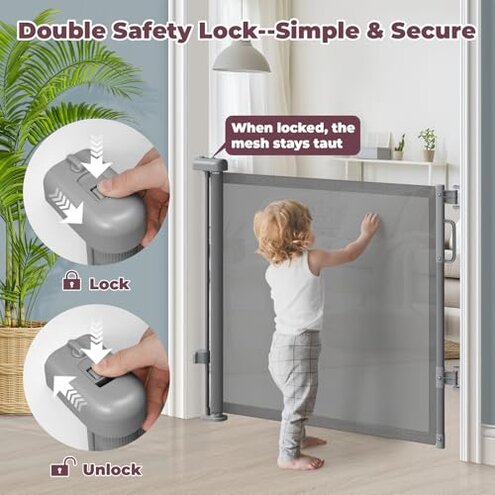 Cideny Retractable Baby Gate 55