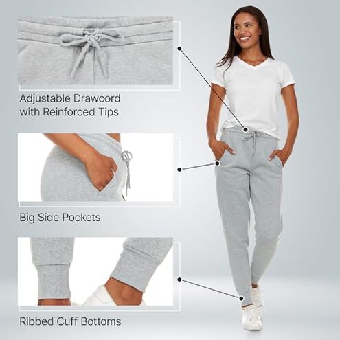 BottomLine 3 Pack Sweatpants Women, Comfortable Womens Sweatpants, Fleece Womens Joggers (Available in Plus)