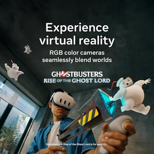 Foscomax RGB VR Headset for Oculus/Meta Quest 3/3S Head Strap with 10000mAh Battery, Rechargeable Elite Strap Extend 4-6H Playtime and Adjustable for VR Headset Compatible with Quest 3/3S Accessories