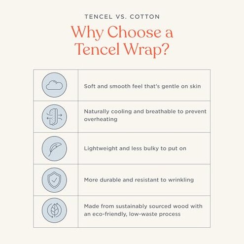 Ergobaby Sustainable Knit Aura Baby Carrier Wrap for Newborn to Toddler (8-25 lbs) - Comfortable, Ergonomic, & Ultra-Soft Newborn Wrap Carrier - One Size Fits Most - Rayon, Cream