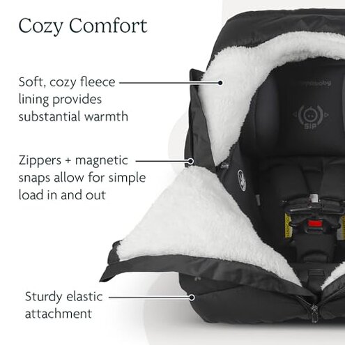 UPPAbaby CozyGanoosh for Aria and Mesa Infant Car Seat Carriers/Ultra-Plush, Weather-Proof/Light Grey