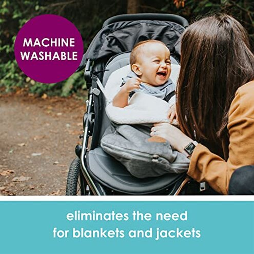 JJ Cole Bundle Me Winter Toddler Car Seat Cover and Bunting Bag - Urban - Weather Resistant Baby Carrier Cover - Stroller Accessories and Winter Baby Essentials - Blush Pink