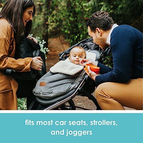 JJ Cole Bundle Me Winter Toddler Car Seat Cover and Bunting Bag - Urban - Weather Resistant Baby Carrier Cover - Stroller Accessories and Winter Baby Essentials - Blush Pink