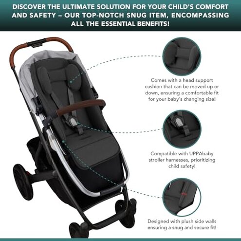 Infant Liner Seat Compatible with Uppababy Vista, Vista V2 Vista3, Cruz, Cruz V2, Cruz V3, RumbleSeat, V2, V3, 2 in 1 Newborn to Toddler Comfort Insert, New and Improved Liner Material for Babies