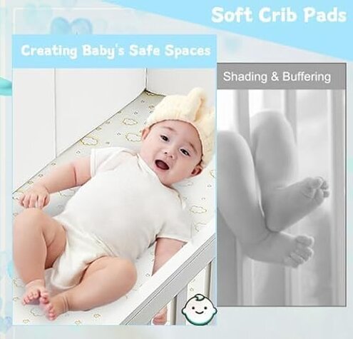 Mini Crib Breathable Mesh Liner by BreathableBaby, Classic 3mm Mesh, Gray, Size 4M Covers 4 Sides FITS MINI CRIBS WITH 38x24&rdquo; MATTRESS ONLY