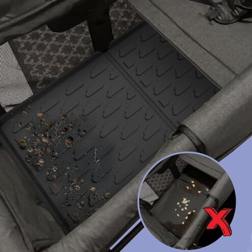 Upifen All Weather Mat for Wagon W4 Accessory - Compatible with Wonderfold Stroller Wagons W4, Silicone Floor Mat Protect Wagon W4 from Sand, Dirt, and Water