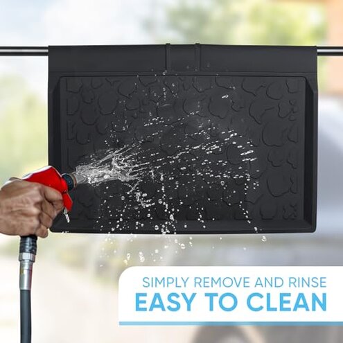 All Weather Mat for Wrangler Deluxe 4 Seater Stroller Wagon,Myvikcar Insert Floor Protect Pad 31.5x22'' (Black-31.5x22'')