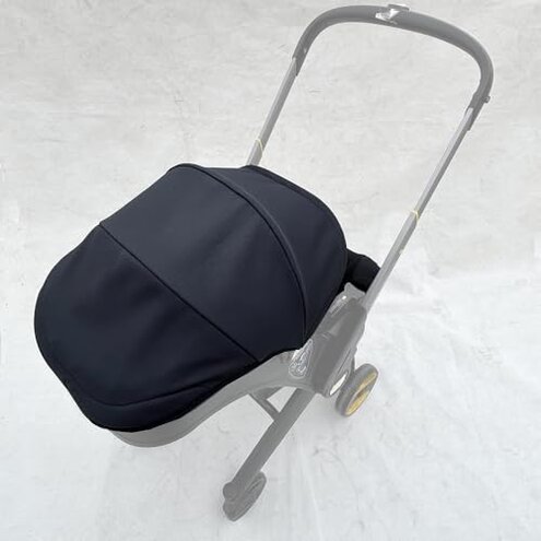 Feliliber Stroller Accessory Washing Kit Textile Set, Colorful Canopy & Water Resistance Soft Cushion Compatible with DOONA Strollers (Fashion Black)