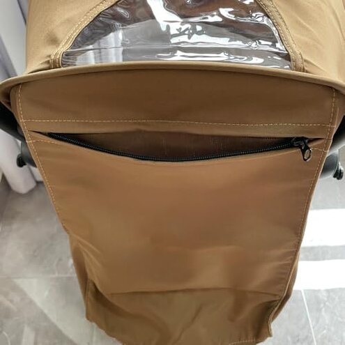 Feliliber Baby Stroller Seat Cushion and Canopy Compatible with Babyzen YOYO 2 and YOYO+, Pushchair Accessories Replacement Kit, Waterproof Double-Layer Fabric (Coffee Color)