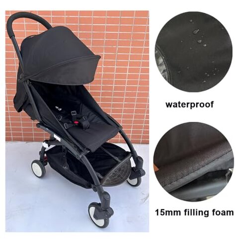 Feliliber Baby Stroller Accessories 6+ Clothe Replacement Kit Compatible with Babyzen YOYO2 Strollers - Waterproof Fabric - Stroller Canopy, Seat Cushion & Seat Base (All Season Set)