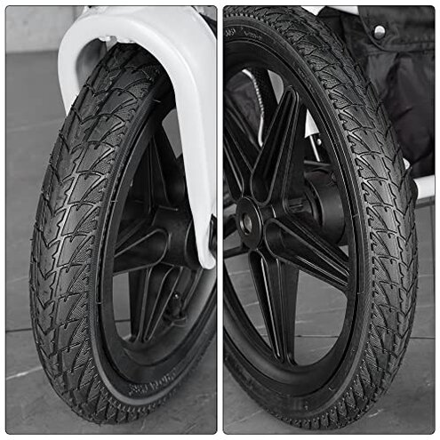 Front 12/12.5&times;1.75/2.125/2.25 and Rear 16&times;1.75/2.125 Tires and Tubes (1+2) Fit for 3-Wheeler Gear Jogging Troller Models (Both Single and Double Strollers) Including Revolution SE/Pro/Flex/SU/Ironman