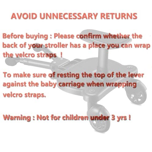 Universal Stroller Board with Detachable Seat,Stroller Glider Board Suitable for Most Brands of Strollers, Holds Children Up to 55 lbs (Blue)