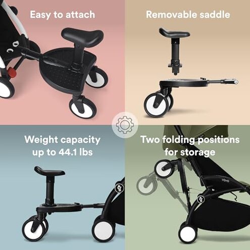 Stokke YOYO Board - for Children from 24-48 Months or Up to 44 lbs - Easy to Install on YOYO Stroller